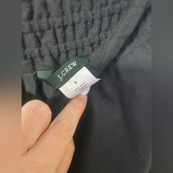 J Crew Black wool elastic waist mini skirt - Picture 3 of 4